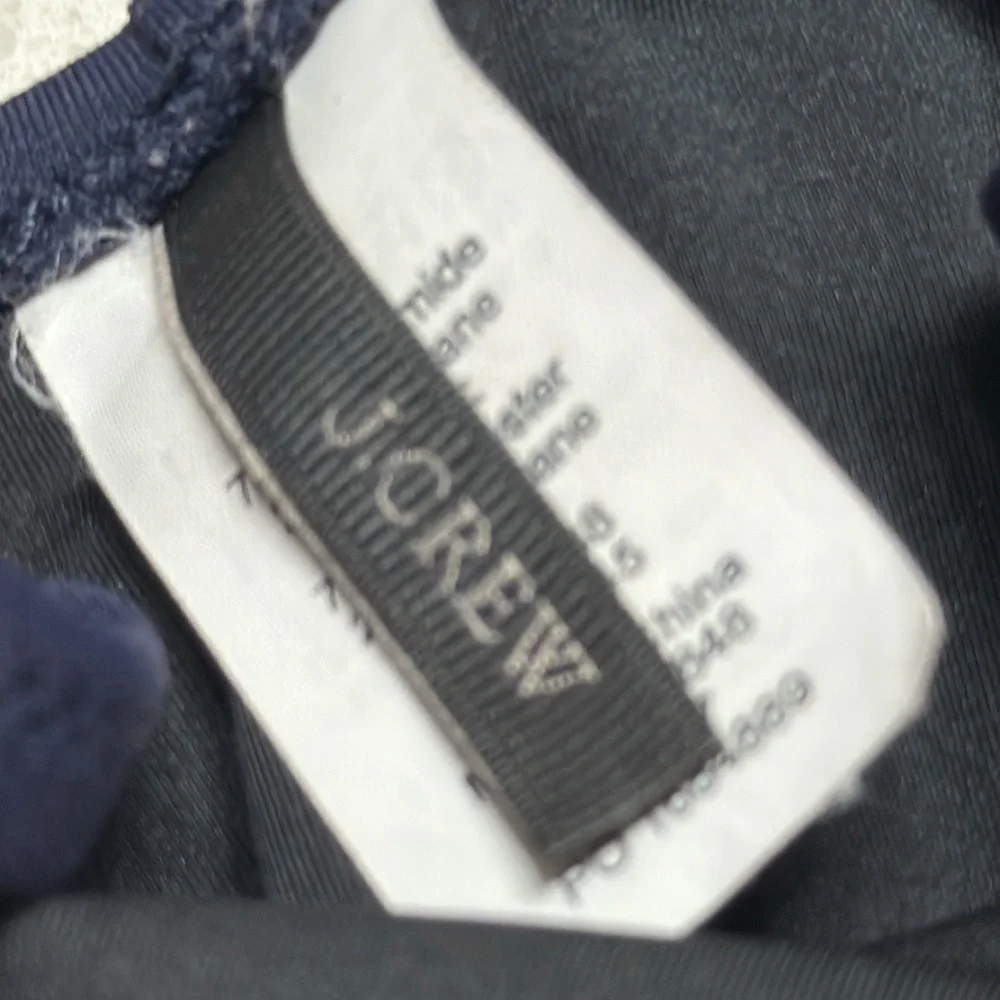 J Crew Plunging Scoopback One-Piece Swimsuit Italian Matte Navy Women’s SZ 10 - Picture 4 of 6